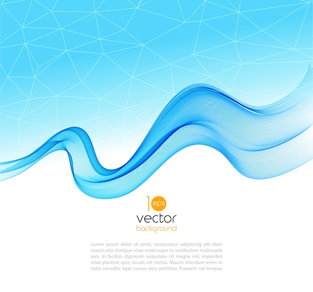 Abstract colorful transparent wave template