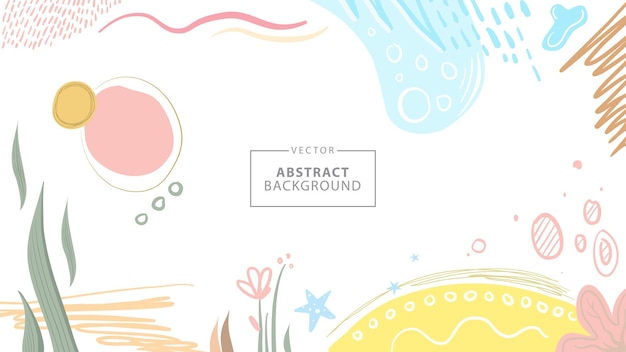 Vector abstract and colorful vector painting background for social media posts, banners, brochures.