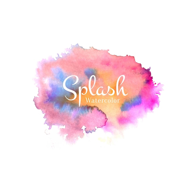 Abstract colorful watercolor splash design