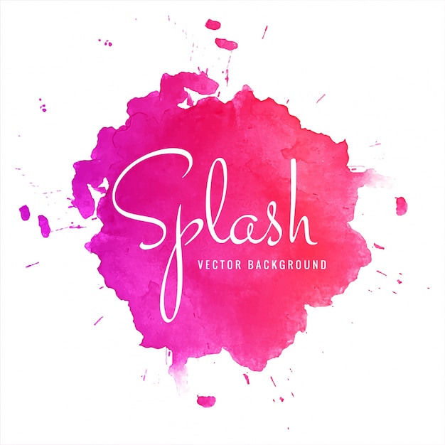 Abstract colorful watercolor splash vector