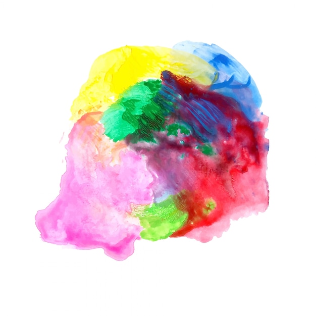 Abstract colorful watercolor stain background