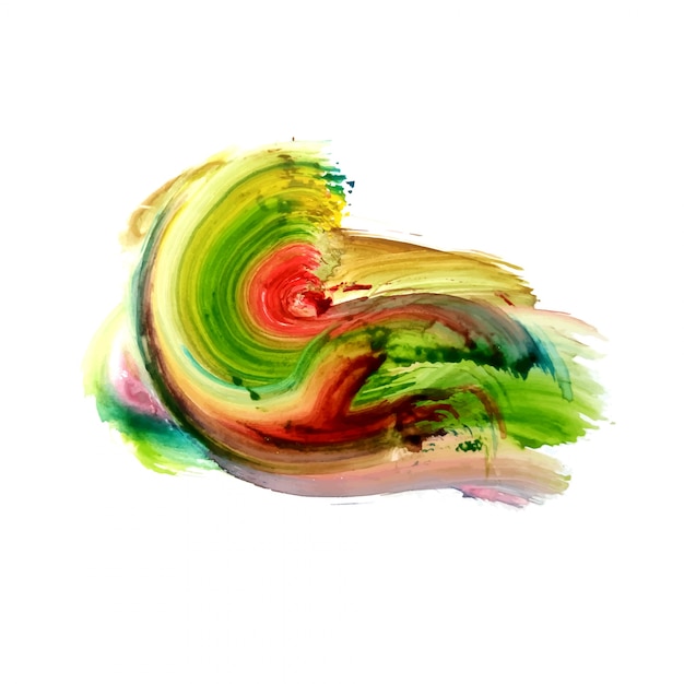 Abstract colorful watercolor stain