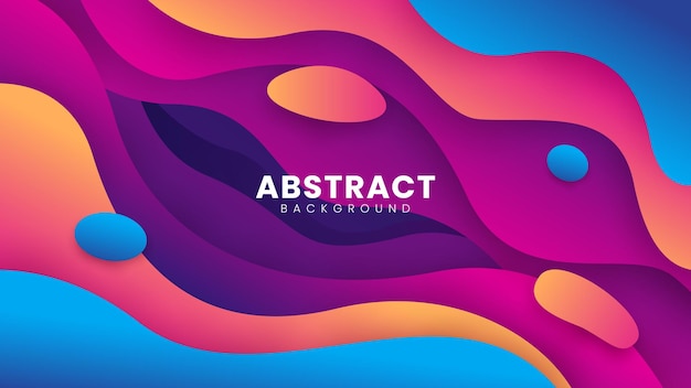 Abstract colorful wave background abstract liquid background suitable for banner poster flyer landing page or presentation background