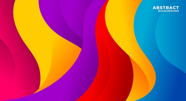 Abstract colorful wave background