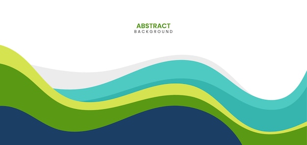 Abstract colorful wave business flat design background