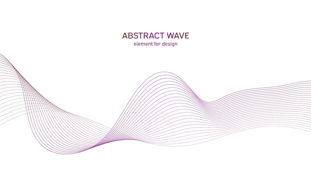 Abstract colorful wave element for design