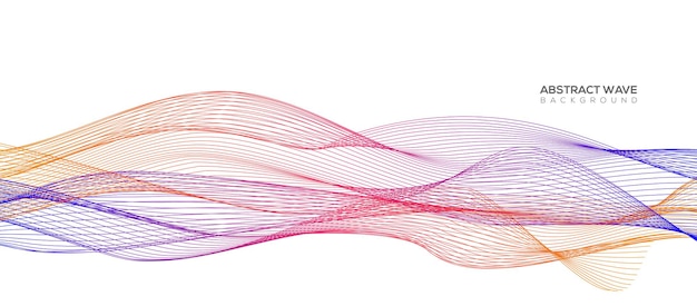 白い背景で隔離の抽象的なカラフルな波線