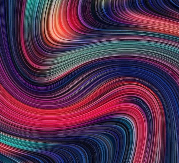 Abstract Colorful Wavy Background Design Elements