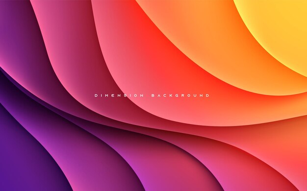 Abstract colorful wavy gradient background smooth color