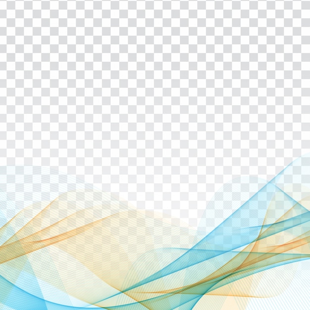 Vector abstract colorful wavy transparent background