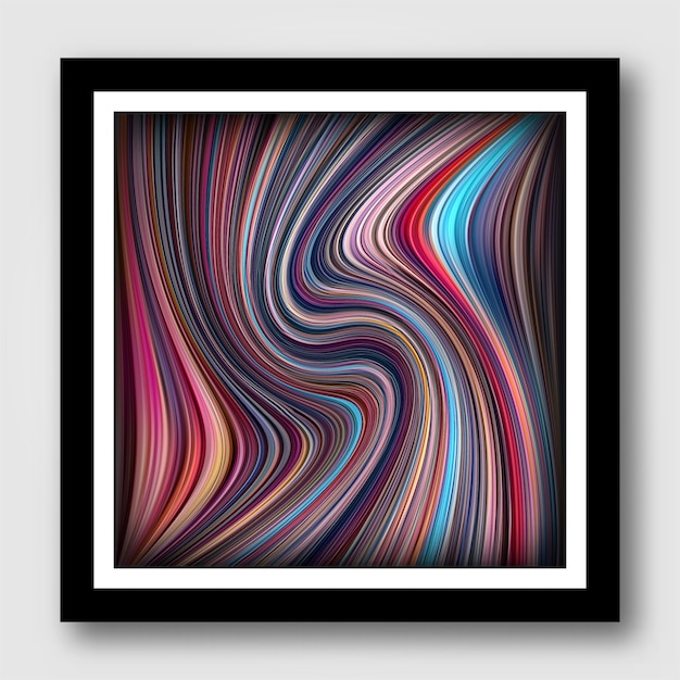 Abstract Colorful Wavy Twisted Shape Trendy Design for design Poster Template