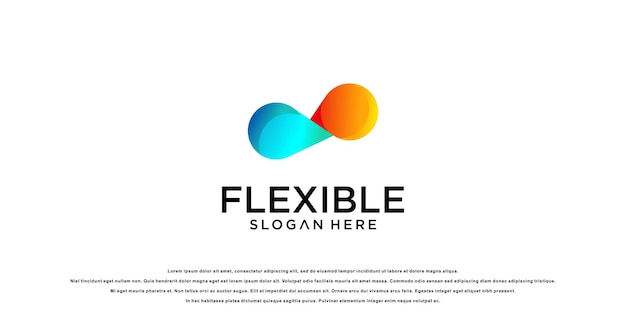 Abstract colorfull flexible logo design with modern concept premium vector