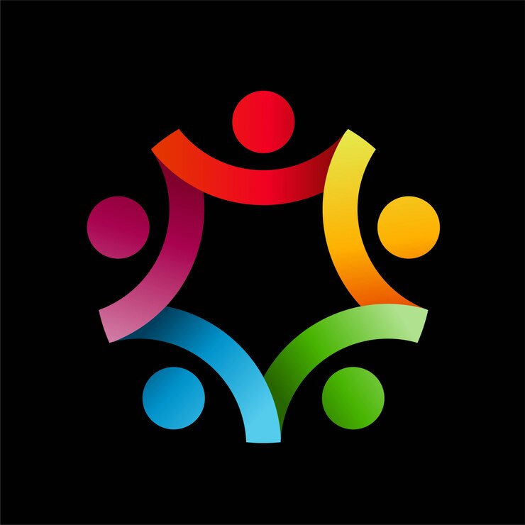 abstract colorfull human logo