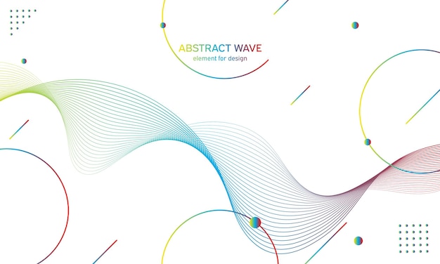 Abstract colorfull wave element for design.