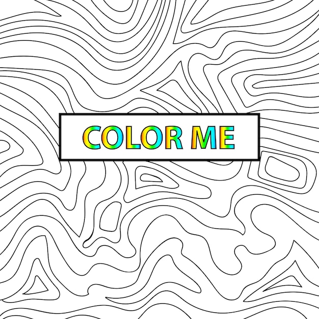 Vector abstract coloring page