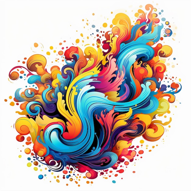 Abstract colour splash illustration