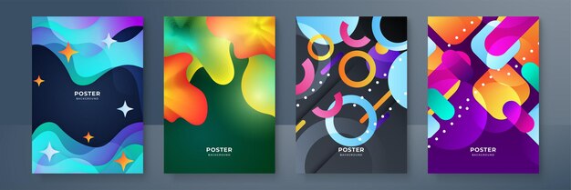 Vector abstract colourful trendy gradient flowing geometric pattern background texture for poster cover design minimal color gradient banner template modern vector wave shape for brochure and social media