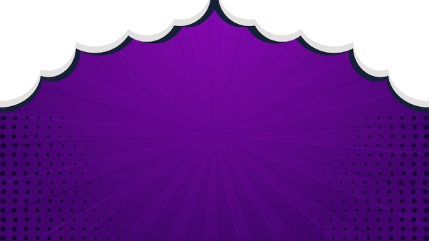 Abstract Comic Book Background Design with Cloud Bubbles