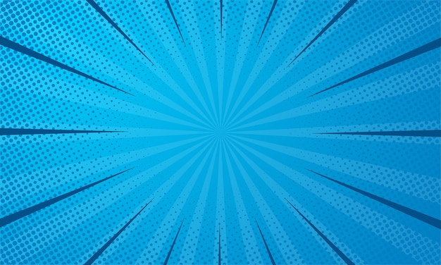 Abstract comic cartoon blue background