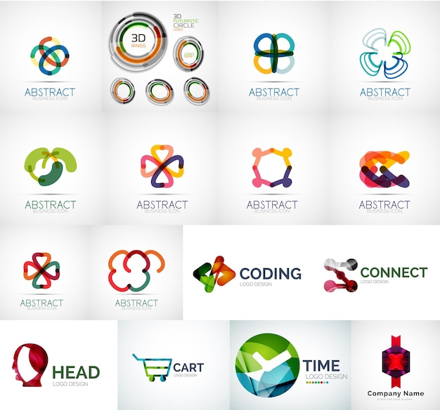 抽象的な会社のロゴコレクション