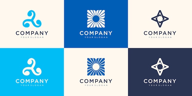 Vector abstract company logo design template