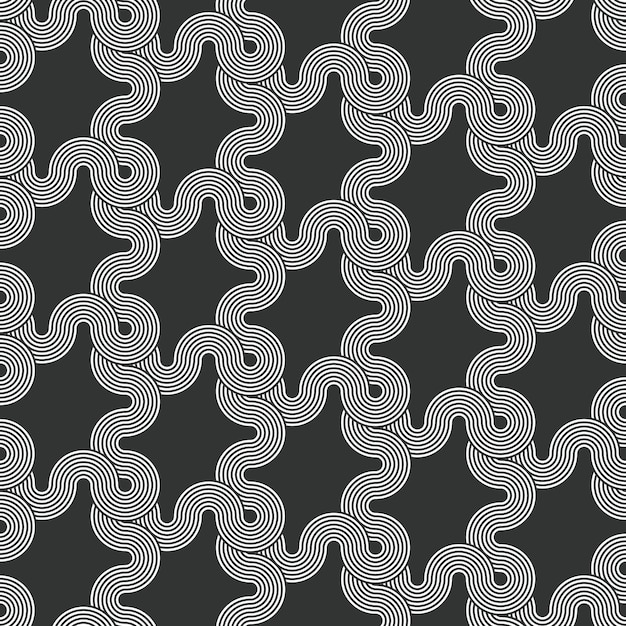 Vector abstract complex wavy stripes circles labyrinth maze optical illusion hypnotic geometric pattern