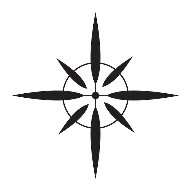 Abstract compos vector icon. Wind rose icon