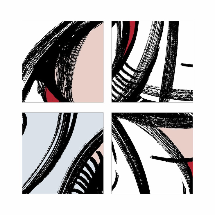 Vector 抽象的な構成 背景写真 手描きグラフィック ストロークスケッチ