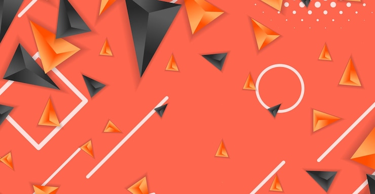 Vector abstract composition background of triangle