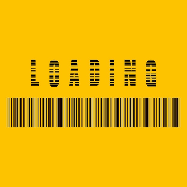 Vector abstract composition loading bar element icon creative web design download timer users completion indicator yellow background black cluster lines uploading speed symbol internet page progress