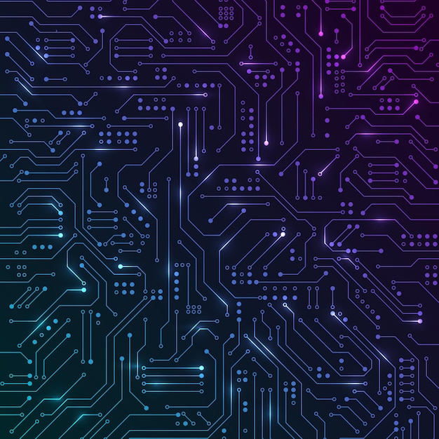 Vector abstract computer technology circuit board illustration