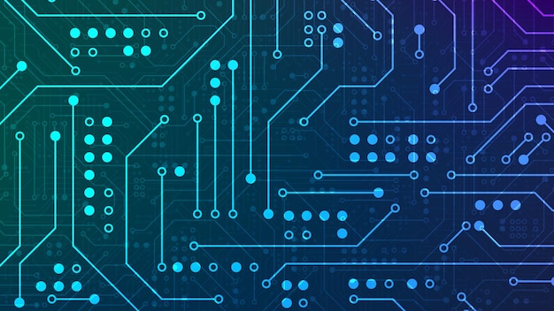 Abstract computer technology circuit board illustration