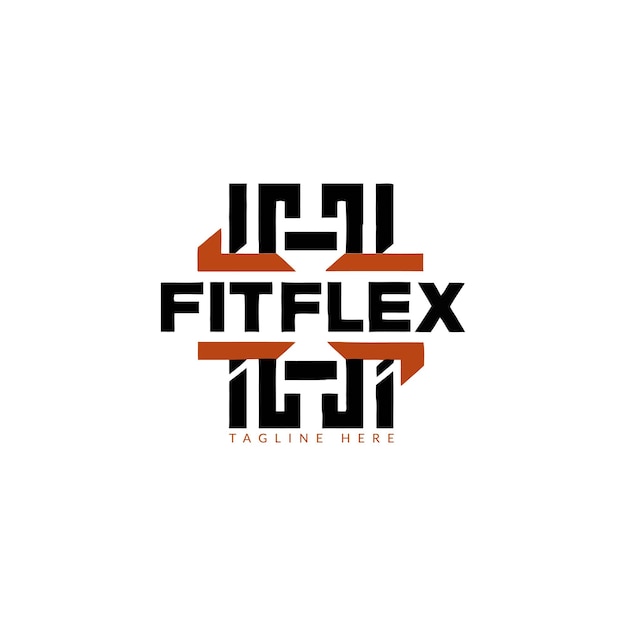 Abstract concept logo ontwerp voor een fitness merk genaamd FitFlex