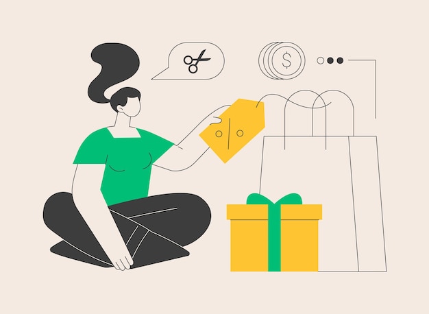 Abstract concept vector illustratie van retail markdown