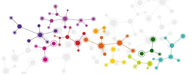 Vettore concetto astratto con sfondo modello molecola illustrazione vettoriale