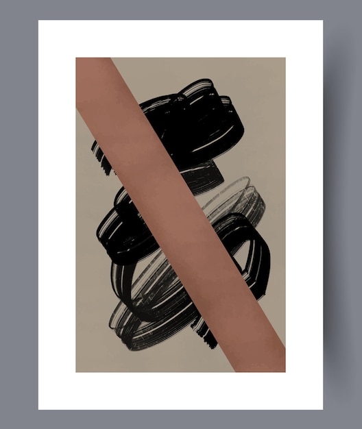 Abstract conceptualism shapes wall art print