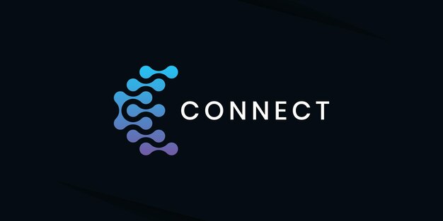 Abstract connect logo icoonontwerp