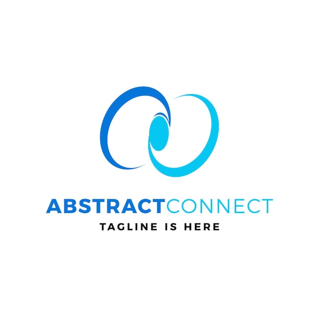 Abstract connect logo vector icon illustration