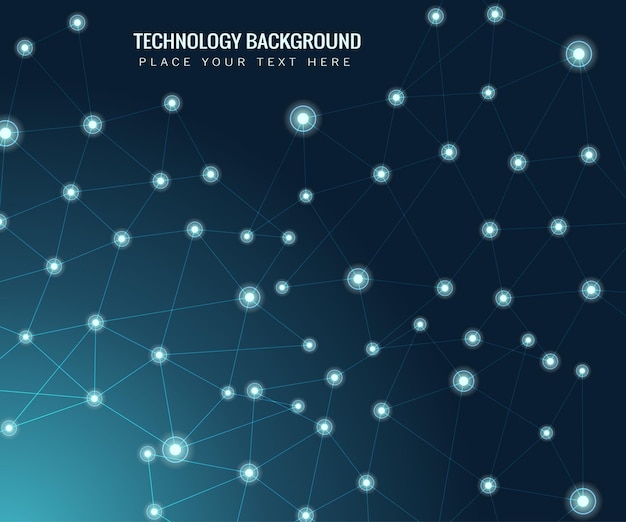 Punti di collegamento astratti illustratore di vettore di progettazione di tecnologia di sfondo poligonale