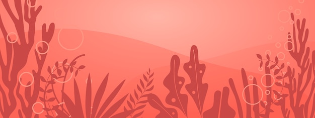 Vector abstract coral background. coral underwater world