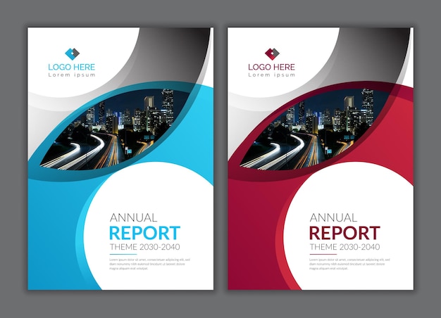 Abstract corporate annual report free vector