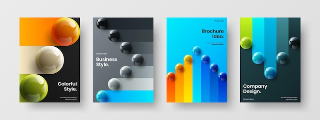 Abstract corporate brochure a4 vector design template composition