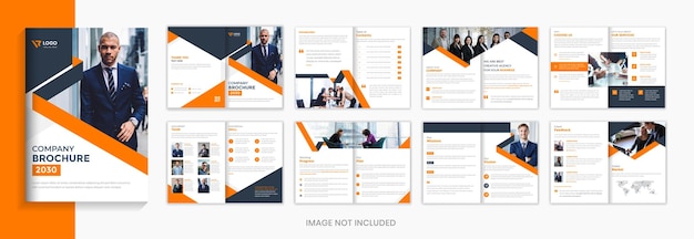 Абстрактный корпоративный дизайн брошюры и вектор шаблона профиля компании