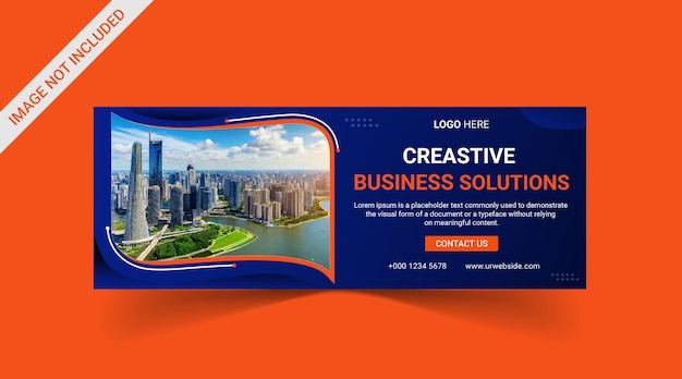 Abstract corporate business digital agency for social media cover and banner template