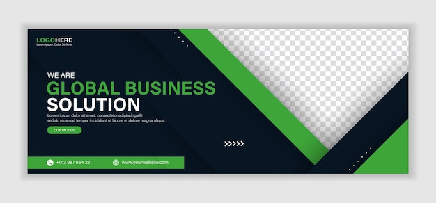 Абстрактный корпоративный бизнес цифровое агентство для социальных сетей facebook обложка баннер шаблон