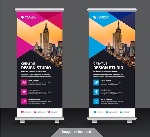 Abstract corporate business roll up or stand banner template