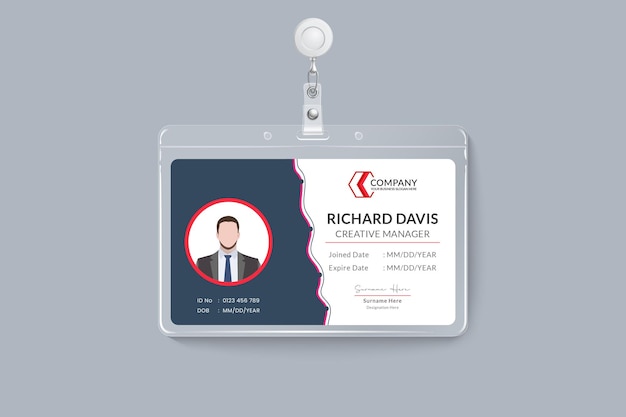 Abstract corporate business style ID card design