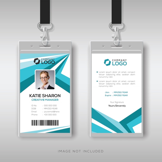 Abstract corporate ID card design template