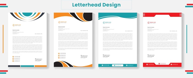 Abstract Corporate simple Business Style Letterhead Design Print Ready Letterhead Design