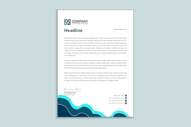 abstract corporate style letterhead templates for your project